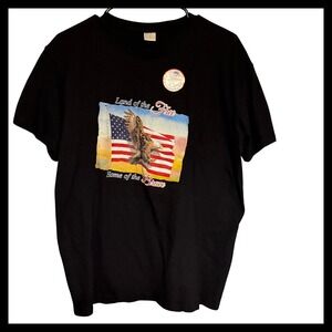 Patriotic Eagle American Flag Land of the Free Home of the Brave T-Shirt